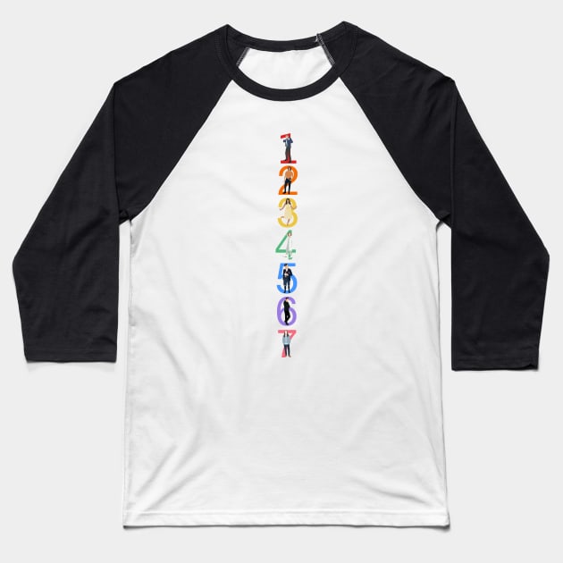 Umbrella Siblings Baseball T-Shirt by RockyCreekArt